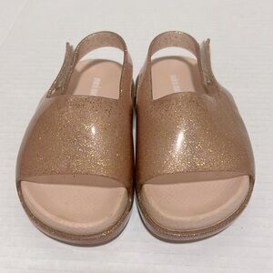 Mini Melissa Rose Gold Glitter Cloud Jelly Sandal - Size 7